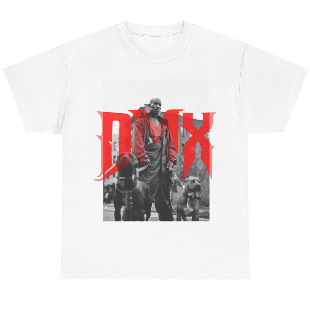 rapper DMX mens cotton shirt 2026 Summer New oversized album graphics shirts Womens Y2k Hip Hop Short Sleeve Tshirt fan gifts
