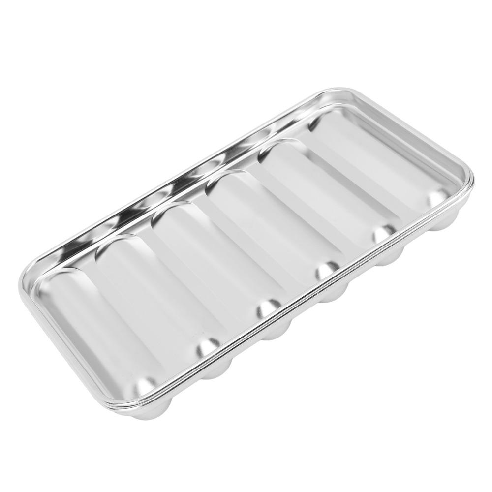 6-Cavity Sausage Mold Silver Sausage Baking Mold Durable Hot Dog Mold Multi-Purpose