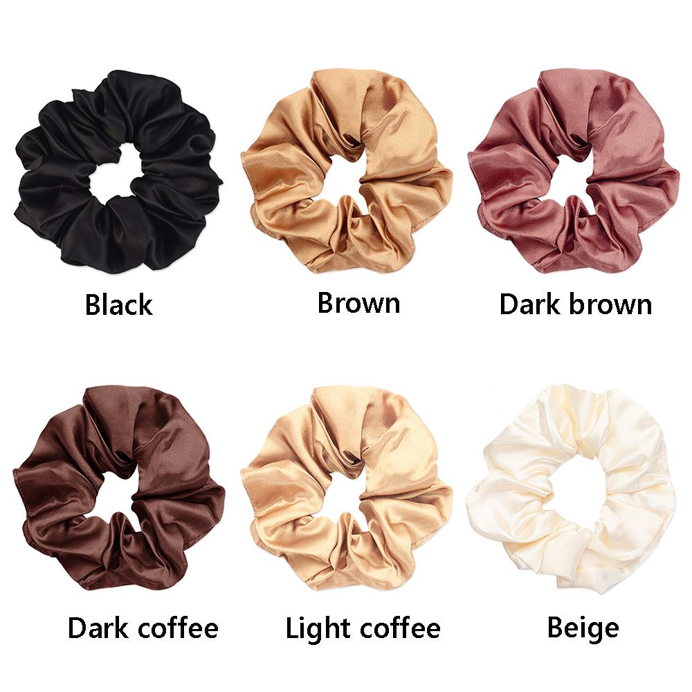 Women Hair Accessories Headband Hair Rope Satin Silk Hair Tie Elastic Scrunchies Ponytail Holder