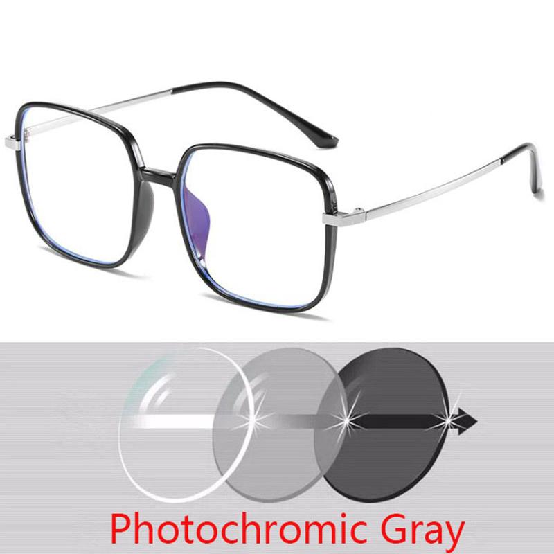 0 -1.0 -1.5 -2.0 -2.5 -3.0 -4.0 -5.0 -6.0 -7 Radiation Protection Square Eyewear Women Metal Legs Spectacles Men Optical Glasses