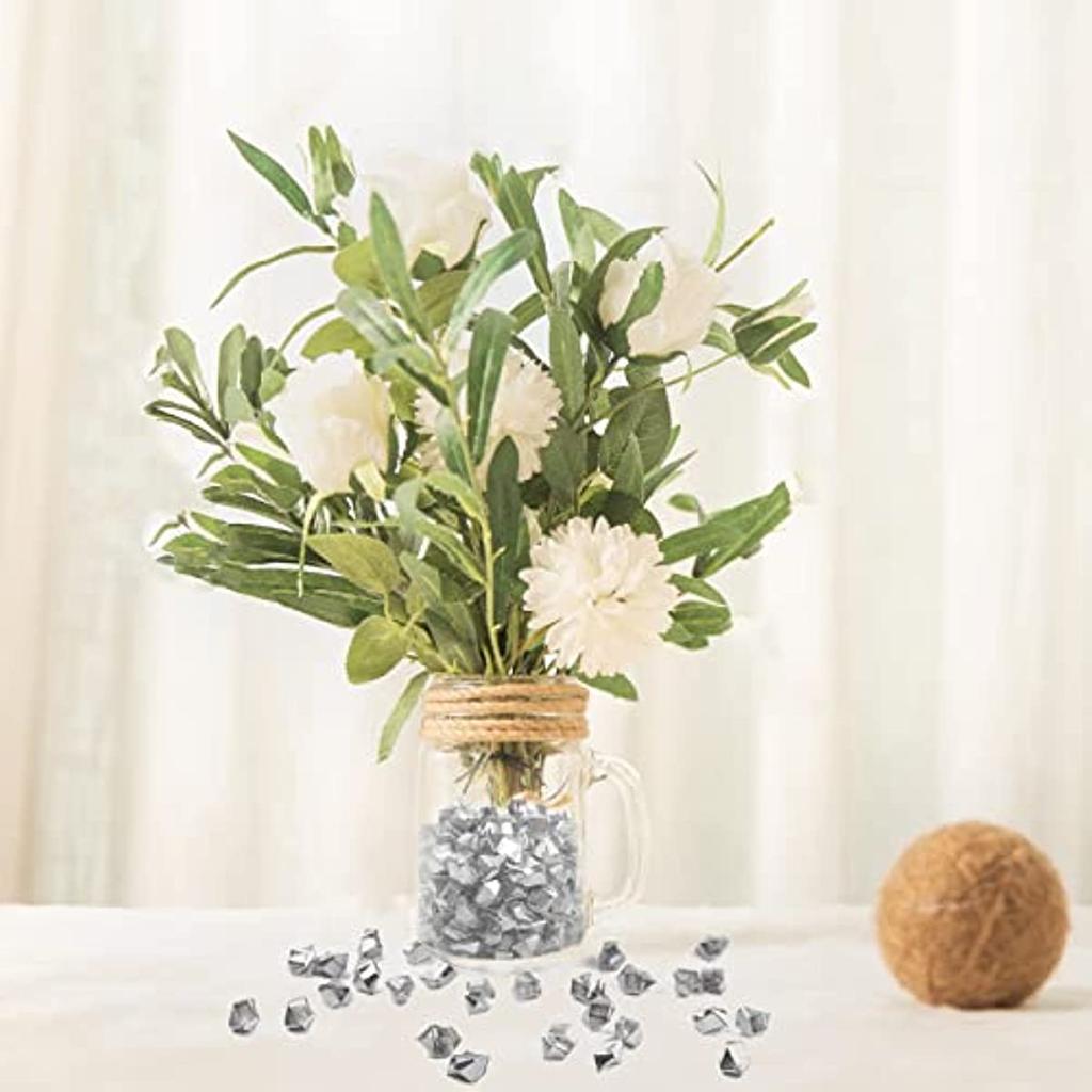 Fake Crushed Ice Cubes, Vase Fillers, 11 * 14 Mm Reusable Fake Ice Cubes Artificial Acrylic Crystal Cubes for Wedding Decor Photography Props