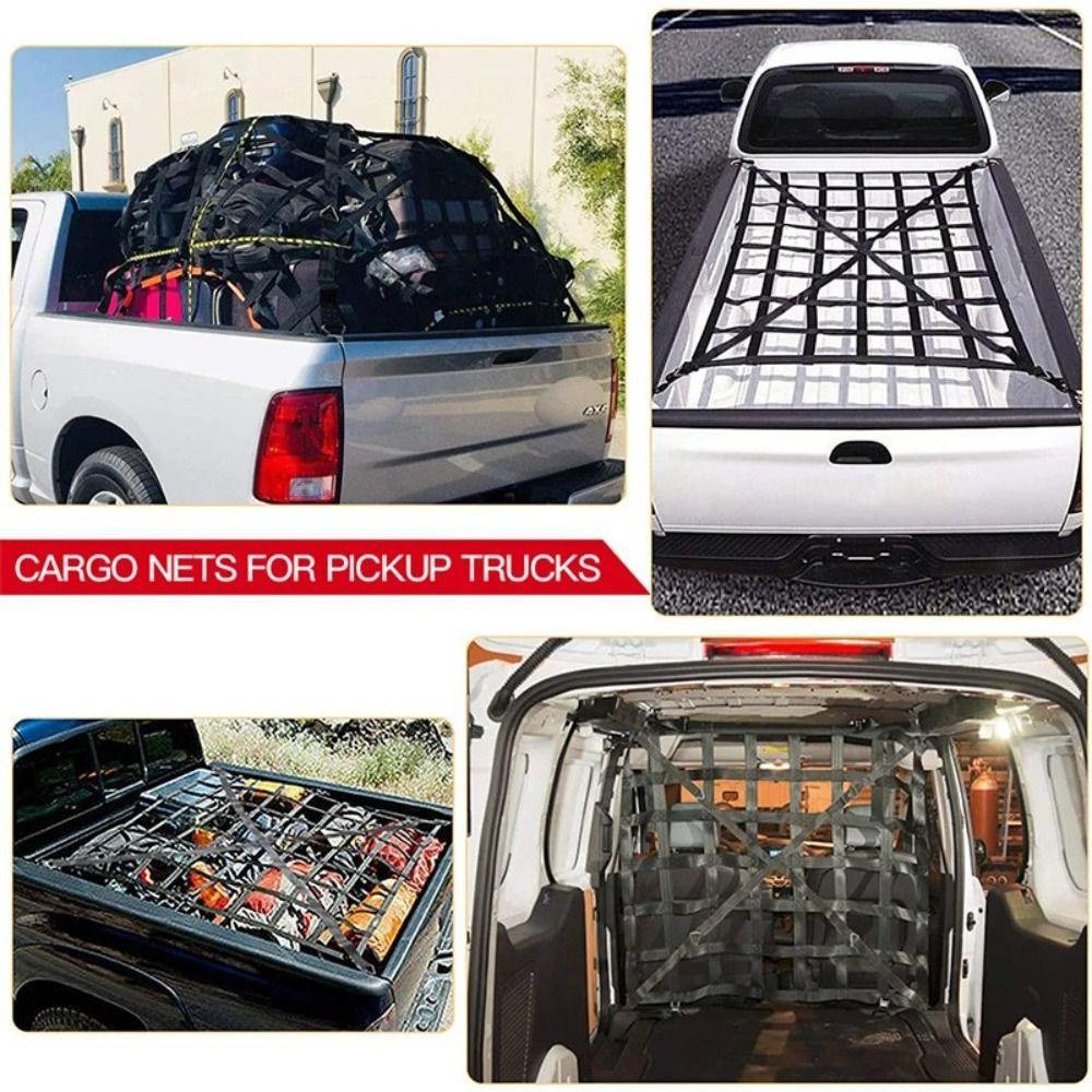 Durable Woven Material Cargo Isolation Net Wear Resistance Rear Cargo Net Driving Safety