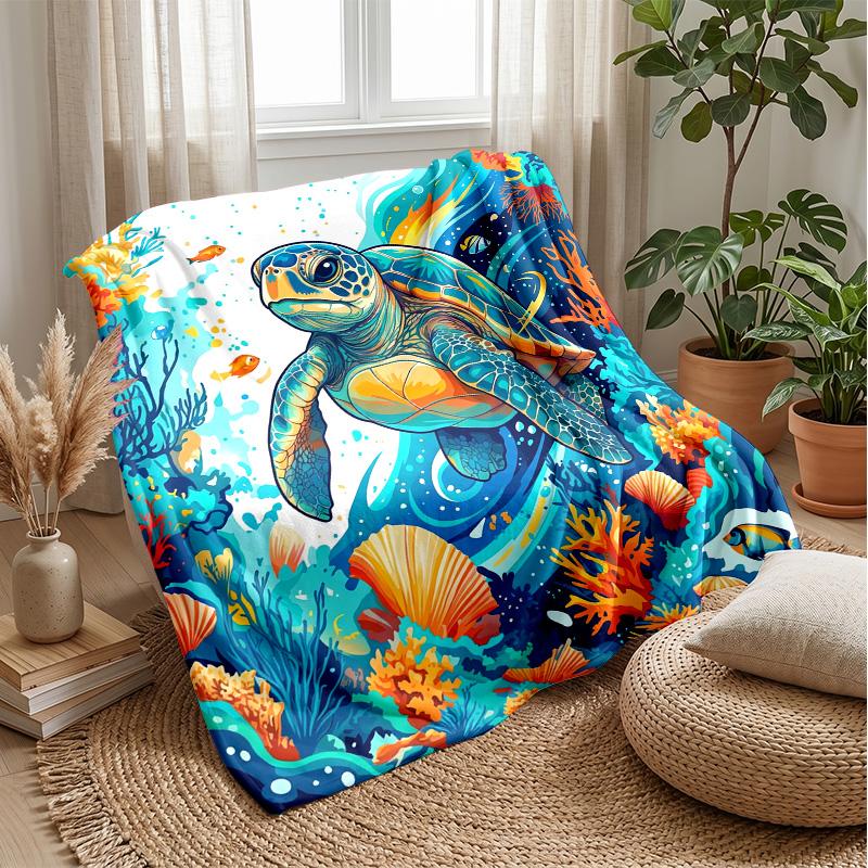Oceanic Adventure 2 Theme blanket Lightweight Warm Flannel Blanket Decorative Throw Blanket for Home Decoration