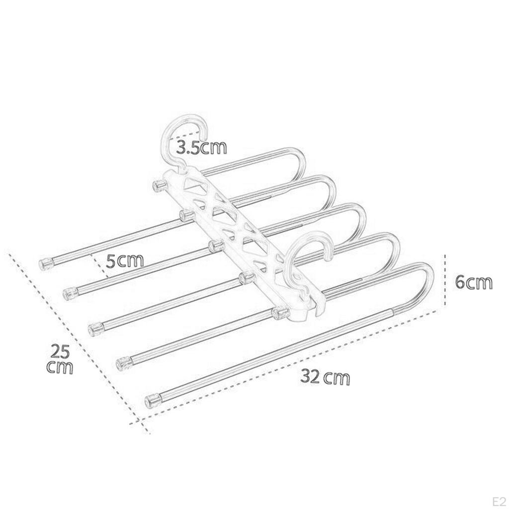 5-слойные вешалки для одежды. Прочный каркас. Организация гардероба. Горизонтальное или вертикальное хранение. Многофункциональный.