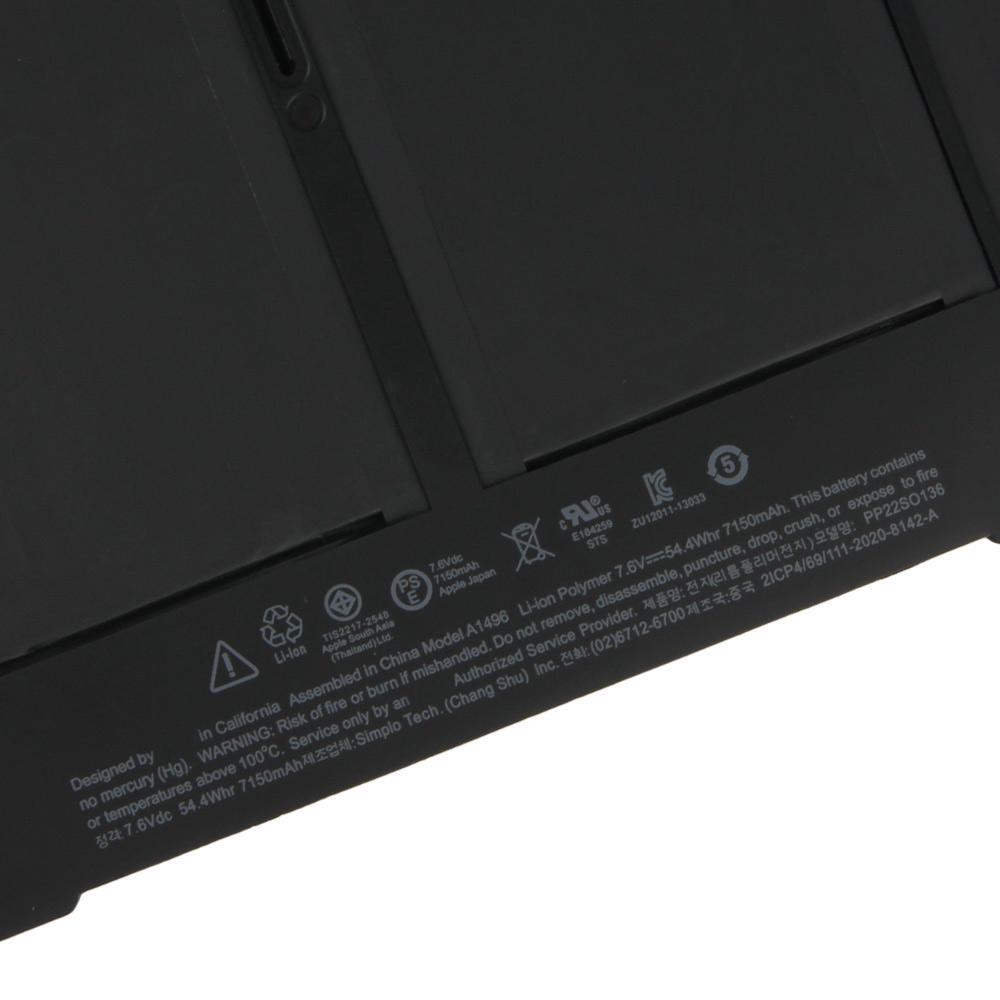 Сменный аккумулятор для Mac MacBook Air A1496 A1369 A1405 A1466 A1377, аккумулятор для планшета, 7150 мАч