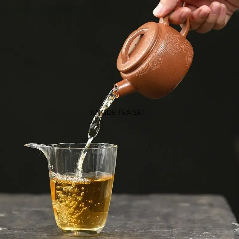 150ml Yixing Yixing purple clay teapot raw ore handmade beauty tea infusion pot household kung fu tea set