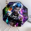 1 шт. Автоматический зонт Jinx - Подходит для путешествий, улицы, портативный зонт, подарок на день рождения, повседневные принадлежности