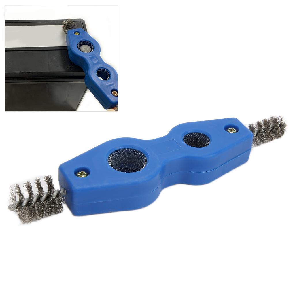 Инструмент для чистки труб 4 в 1, стальной инструмент, щетка для чистки клемм аккумулятора 4 в 1 для труб клемм аккумулятора