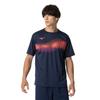 Table Tennis Game Short JTTA Size M Shirt, Sleeve, Certified, Moisture-Wicking, Quick-Drying, Unisex, Navy, (82JAB111)