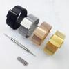 Watchband 12mm 14mm 18mm 20mm 22mm 24mm Universal Stainless Steel Metal Watch Band Fossil Strap Bracelet Black Rose Gold Silver