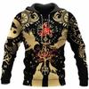 Mens Hoodies Vikings Eagle Tattoo Fashion Animal Pattern 3D Printed Style Casual Harajuku Hip Hop Pullover Oversized Sudaderas