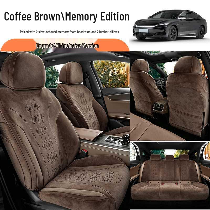 Совместимо с 26 BYD Han DMI/EV, Всесезонная перфорированная чехол-подушка на сиденье с полным охватом.