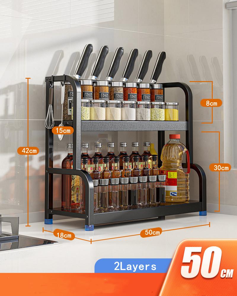 2 слоя 3 слоя Нержавеющая сталь кухонная стойка для хранения палочек для еды приправы полка органайзер нож банка бытовые принадлежности