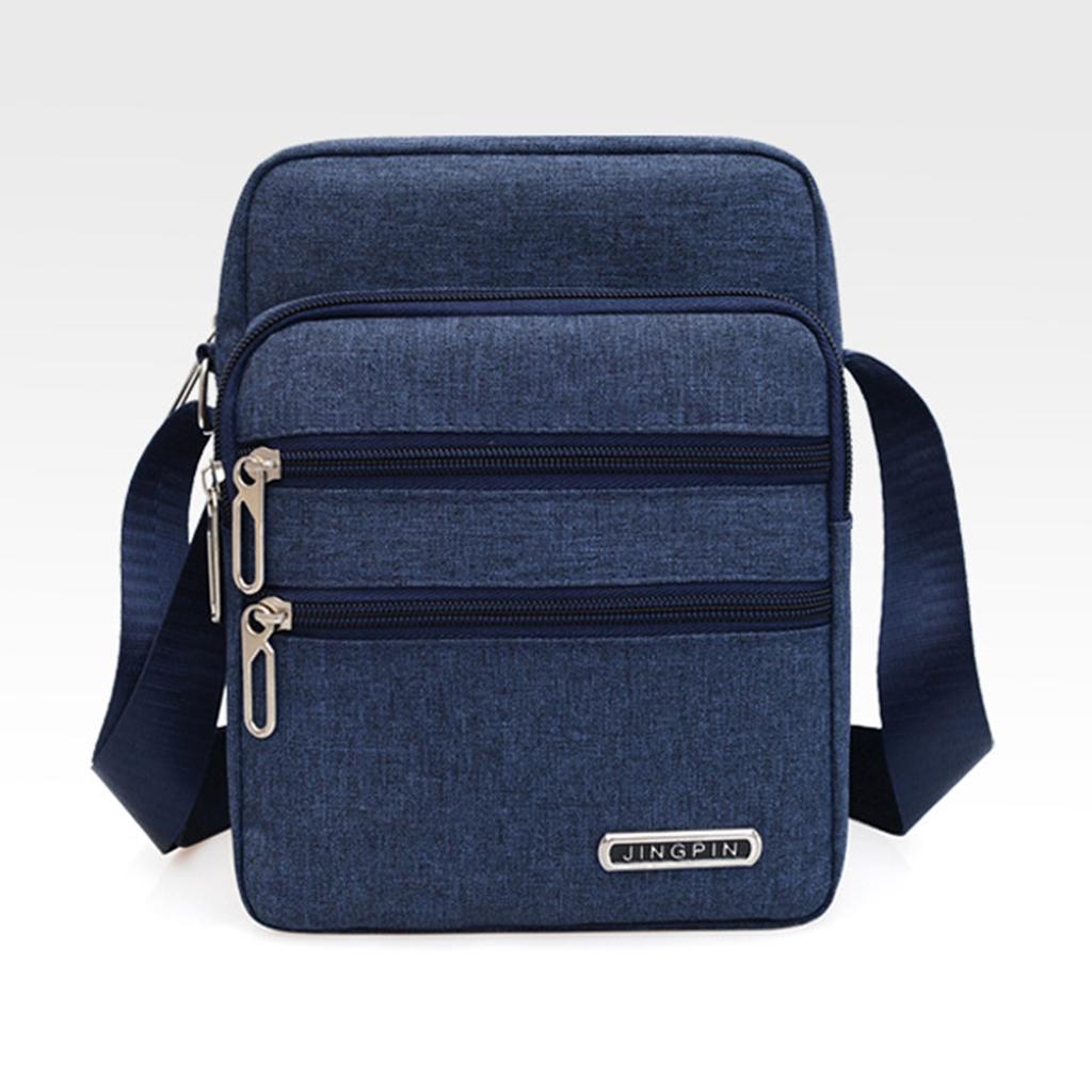 Men's Shoulder Bag Business Leisure Large Capacity Portable Handbag Zipper Multi Layer Waterproof Summer Male's Crossbody Bags