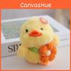 Sunflower Small Green Leaf Duck Plush Keychain Toy Pendant Bag Accessories Decor