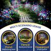 60/90/150/200 LED Solar Fireworks Lights Outdoor Decorative Multicolor Starburst Waterproof Lamps with 8 Modes for Garden Path