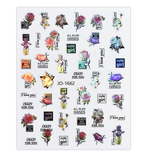 Наклейка для ногтей, сильная липкость, съемная, долговечная, отличная, сверкающая, в виде цветка, наклейка для ногтей, принадлежности для рукоделия «сделай сам»