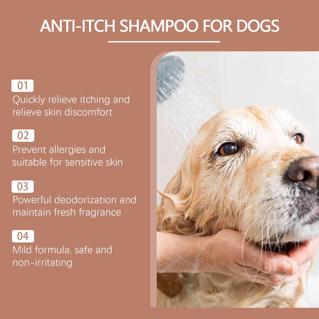 Yegbong Anti Itch Dog Shampoo 100ml Gentle Pet Shampoo With Aloe Vera Coconut Extract Clean Soothe Dog Coat Pet Grooming