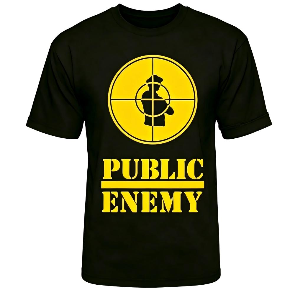Public Enemy Classic Logo Black T-Shirt