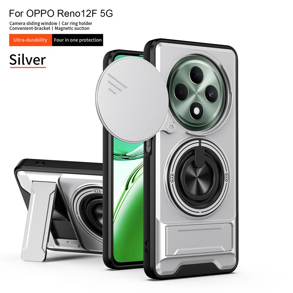 Чехол для Oppo Reno12 F Чехол Reno12 FS Oppo F27 Чехол для телефона Oppo Reno12 F Магнитный держатель Бронированный чехол Защита камеры