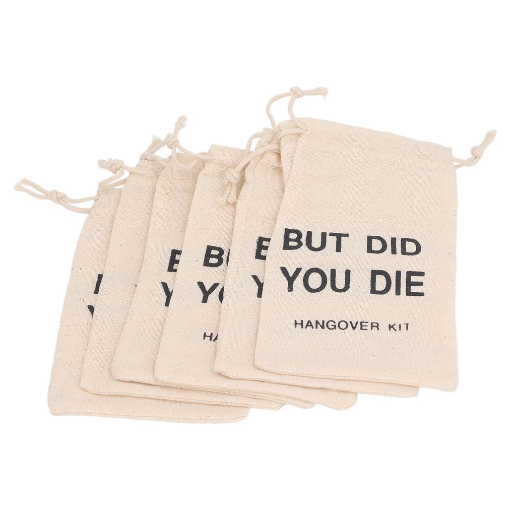 6pcs Bachelor Party Gift Bags with Drawstring Linen Party Favors Bachelor Bridal Shower Pouches for