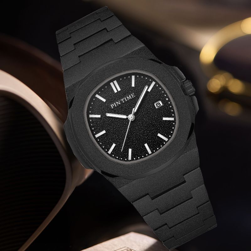 Матовая поверхность кварцевые часы мужские роскошные хип-хоп серебристо-голубые золотые часы мужские часы мужские Reloj Hombre Masculino