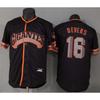 Men Women Baseball Jersey Short Sleeve Embroidered Team Uniform Black Size S To XXXL