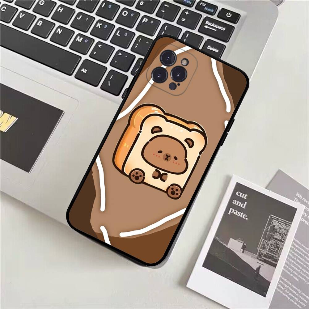 Мультяшный чехол для телефона с капибарой для iPhone 17 16 15 14 11 12 13 Mini Pro XS Max Plus Funda Shell