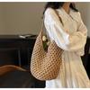 Hollow Woven Bag Fashion Leisure Niche Trend Large Capacity Shoulder Straw Bag Travel Beach Armpit Bag