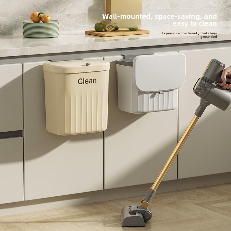 Мусорное ведро для кухни с крышкой, подвесное, легко моется. Настенное мусорное ведро для ванной комнаты. Бытовое уплотнительное кольцо для гидроизоляции.