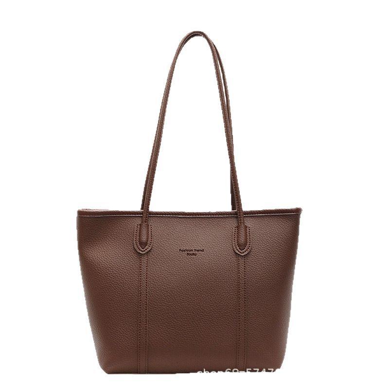 Retro Tote Bag Women's New Fashionable Simple Large-capacity Armpit Bag Casual Versatile Commuter Shoulder Bag