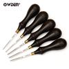 Owden #1-5 Фаска для края из натуральной кожи Инструмент для снятия фаски с края кожи Инструмент для снятия кожи Подходит для руки Натуральная кожа Острота Профессиональный фасочный инструмент для снятия фаски с края