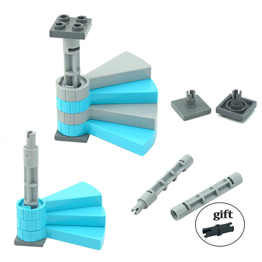 DIY Assembles Particles Spiral Staircase Support 1x1x5 1/3 House Stairs 40243 Steps Modular Creative Riser Building Block Toys