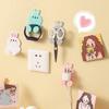 New Wall Plug Holder Door Key Bag Hanger Hook Wall Adhesive Kitchen Cute Organizer Rack Cellphone Charging Stand Wall Decor Hook
