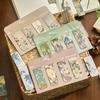 4 шт./компл., китайская ретро закладка, бамбуковая закладка в виде лотоса, крана, пейзажная закладка для подарка учителю, винтажная эстетическая магнитная закладка