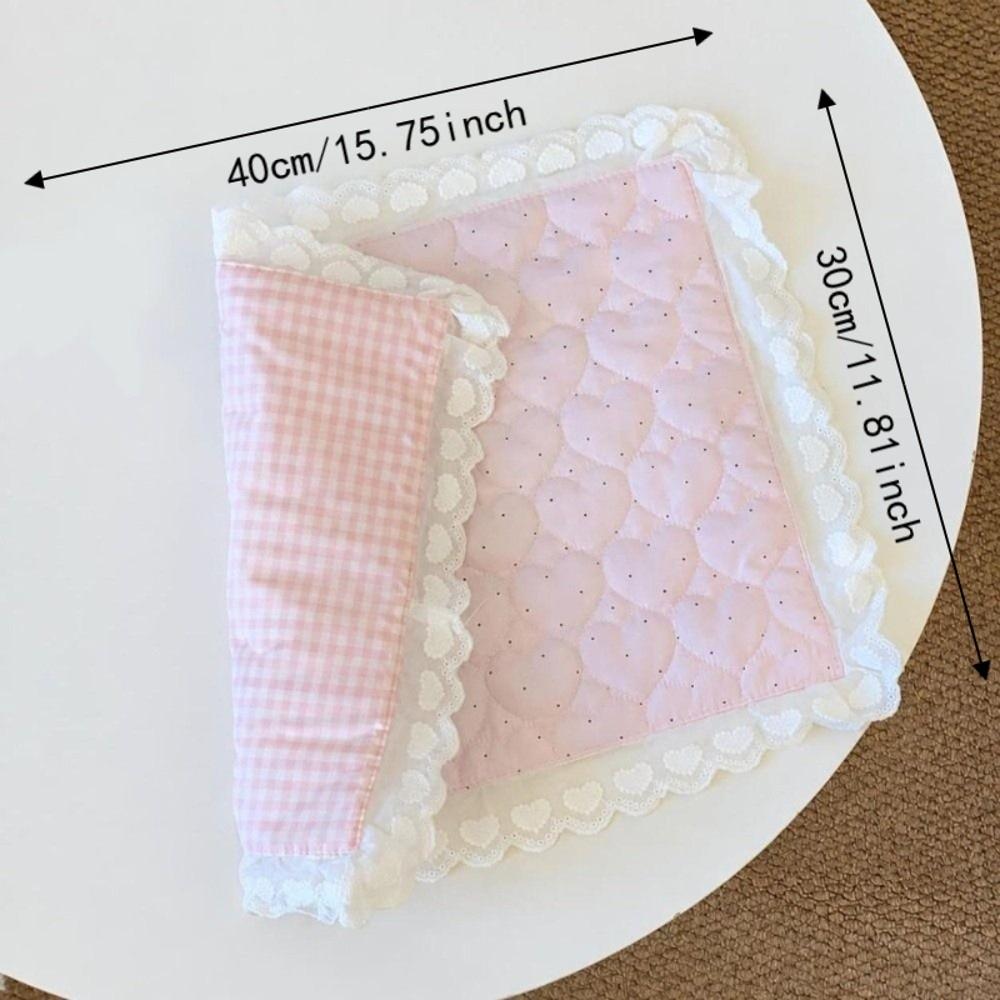 Plaid Pattern Decorative Tablecloth Polka Dot Pattern Photo Shoot Mat Cute Coaster Set Photo Shoot