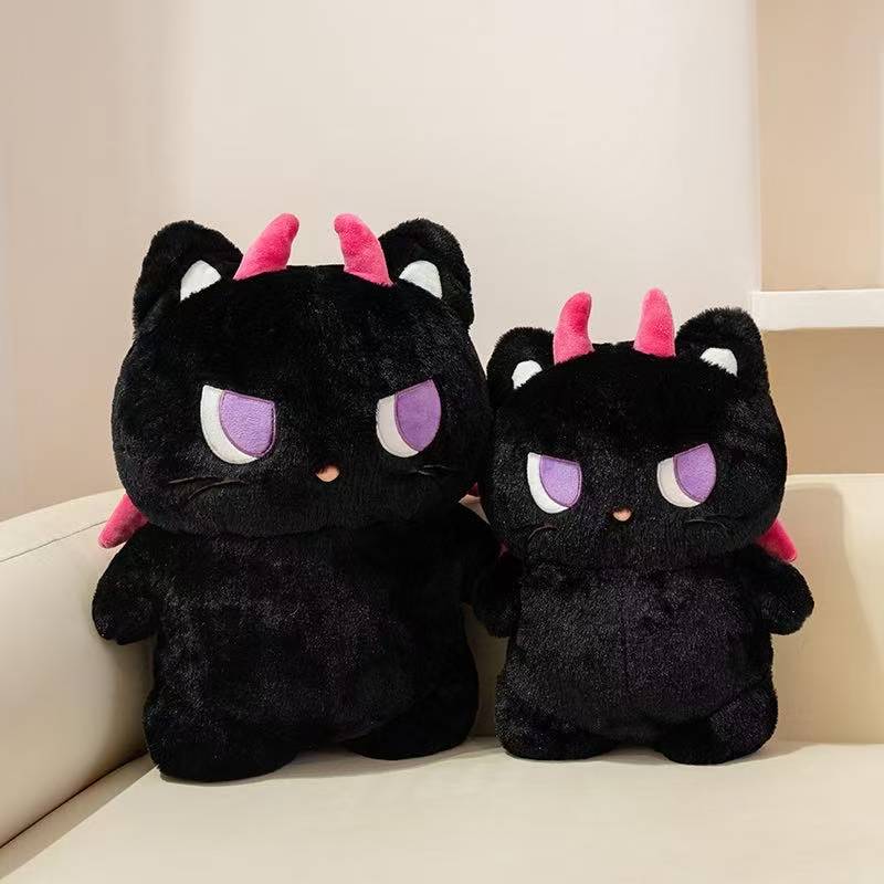 The latest angel and devil figurine, Kawaii stuffed plush toy doll, cartoon animation, cute, perfect holiday gift for children,
