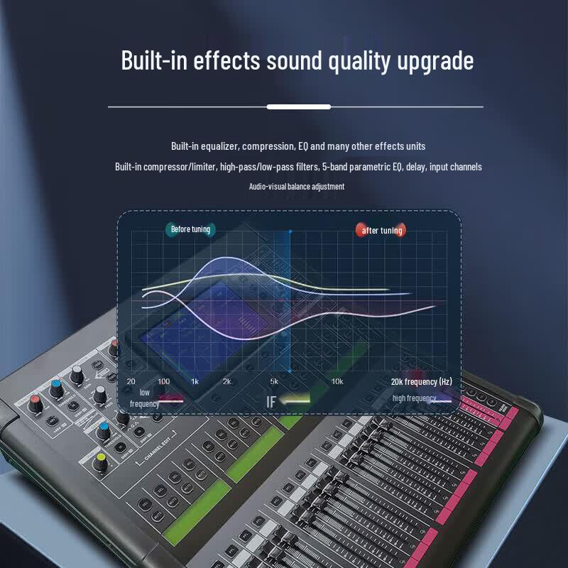 HuiDu HD-8S Professional Digital Audio Mixer (CN version)