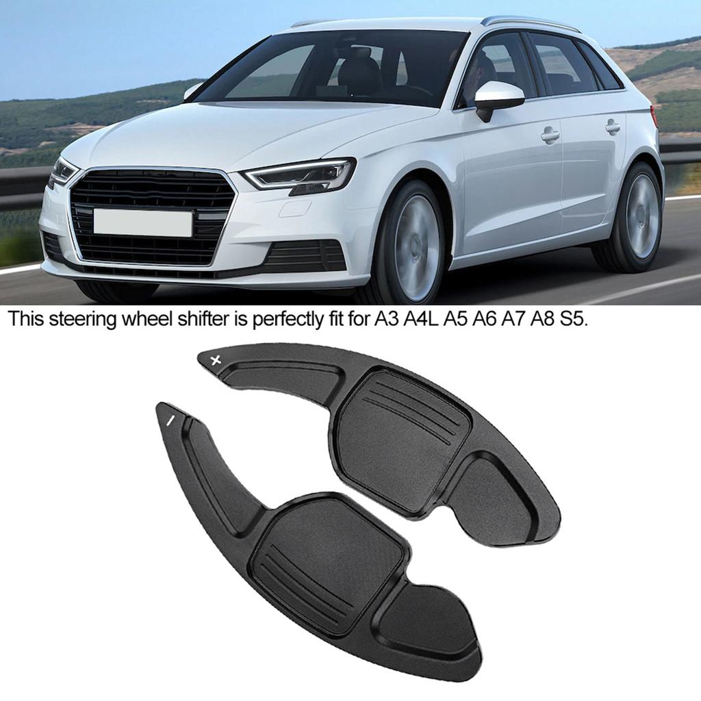 2 шт. Подрулевые переключатели передач для автомобилей, черные, подходят для A3 A4L A5 A6 A7 A8 S5