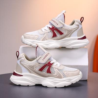 Детские кроссовки Новые детские дышащие сетчатые кроссовки с большими отверстиями, легкие и универсальные детские спортивные кроссовки