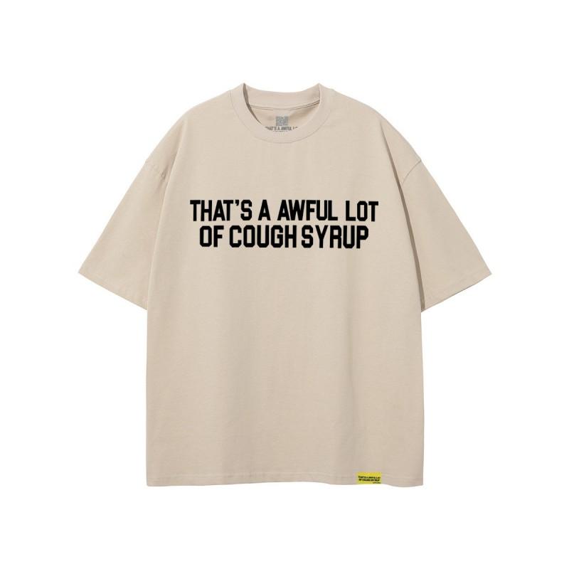 Unisex Oversized Cotton T-Shirt With Bold Letter Print Loose Fit Streetwear Tee Casual Wear