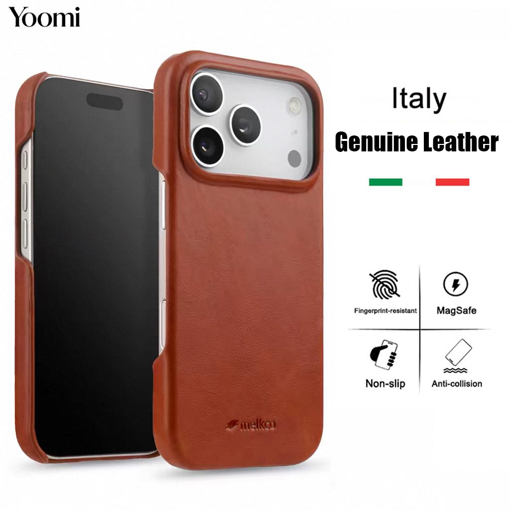 Для iPhone 18 Pro Max Чехол из натуральной кожи с восковым покрытием и MagSafe, Магнитная задняя крышка из бычьей кожи в деловом стиле для iPhone 18 17 Pro Max