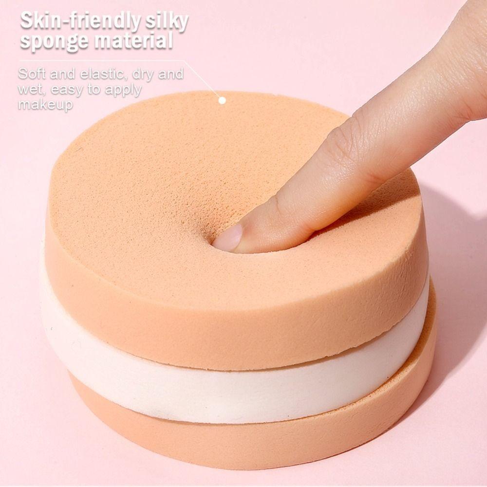 10pcs Wet Dry Use Face Cleaning Makeup Foundation Round Shape Cosmetic Soft Powder Puff