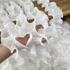 2Meters/lot White 9cm Wide Pressed Pleated Curled Ruffled Lace Trim Clothing Fabric Dress /Wedding Decorative Lace Accessories