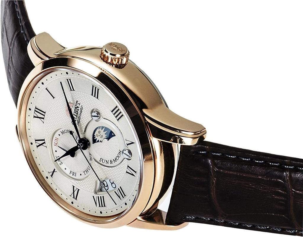 Orient Sun and Moon Automatic Watch Mechanical Automatic Domestic Manufacturer Warranty Classic White [ORIENT] SUN&MOON RN-AK0001S Men's