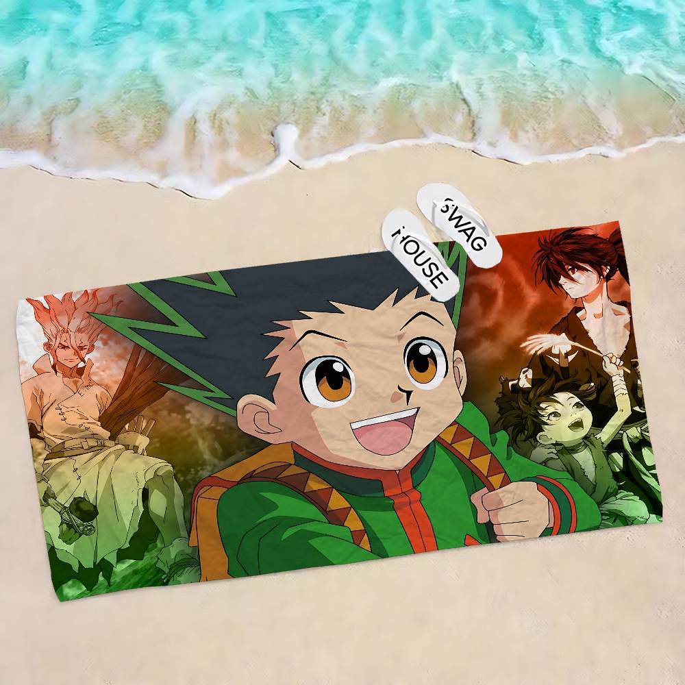 Cartoon Animation HUNTER X HUNTER Microfiber Beach Towel Absorbent Quick dry Soft Yoga Swimming Resort Mountain Climbing Towel