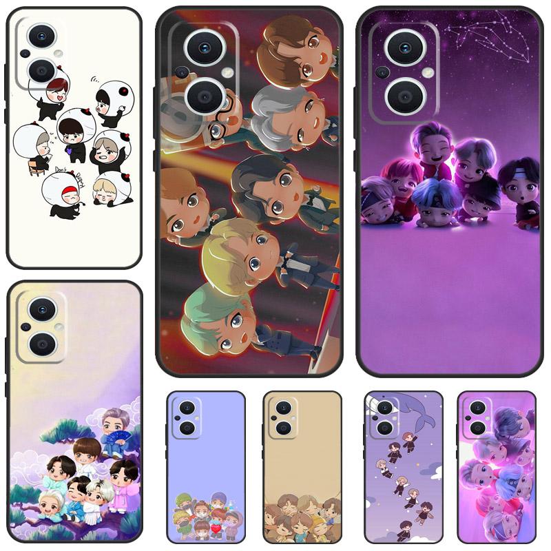 Чехол KPOP Корея для OPPO Reno 10 8 7 4 5 6 Lite 2Z 4Z 5Z OPPO Find X5 X6 Pro X2 X3 Lite Neo Задняя крышка