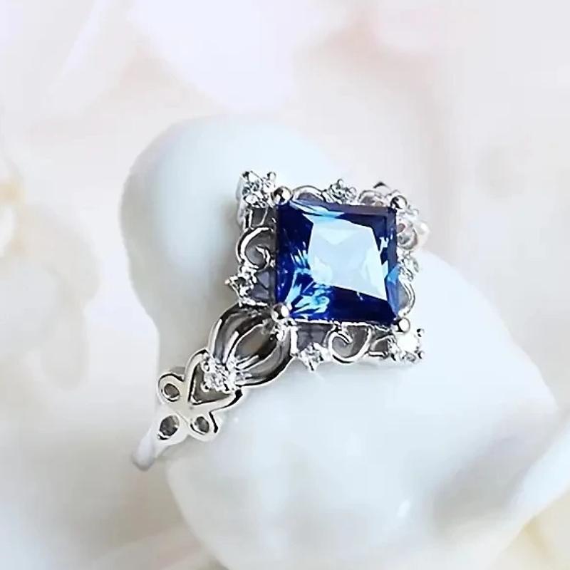 Huitan белые/зеленые/синие/красные/разноцветные квадратные обручальные кольца CZ для женщин цветные роскошные обручальные кольца женские ювелирные изделия