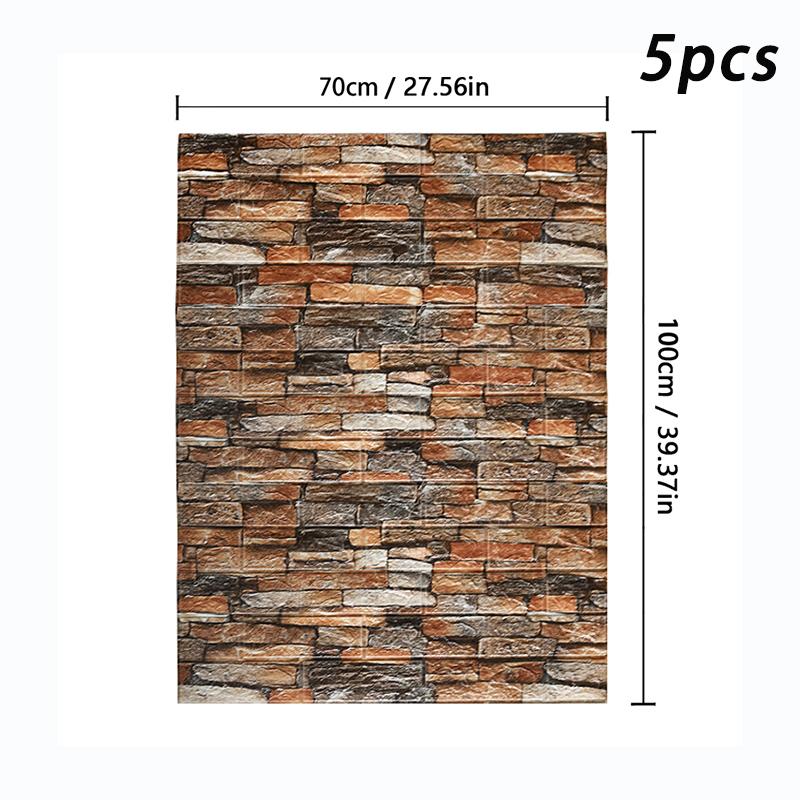 70x100 см Высококачественные Антикварные 3D Стеновые Панели Самоклеящаяся Наклейка на Стену Винтажная Декор Домашнего Интерьера