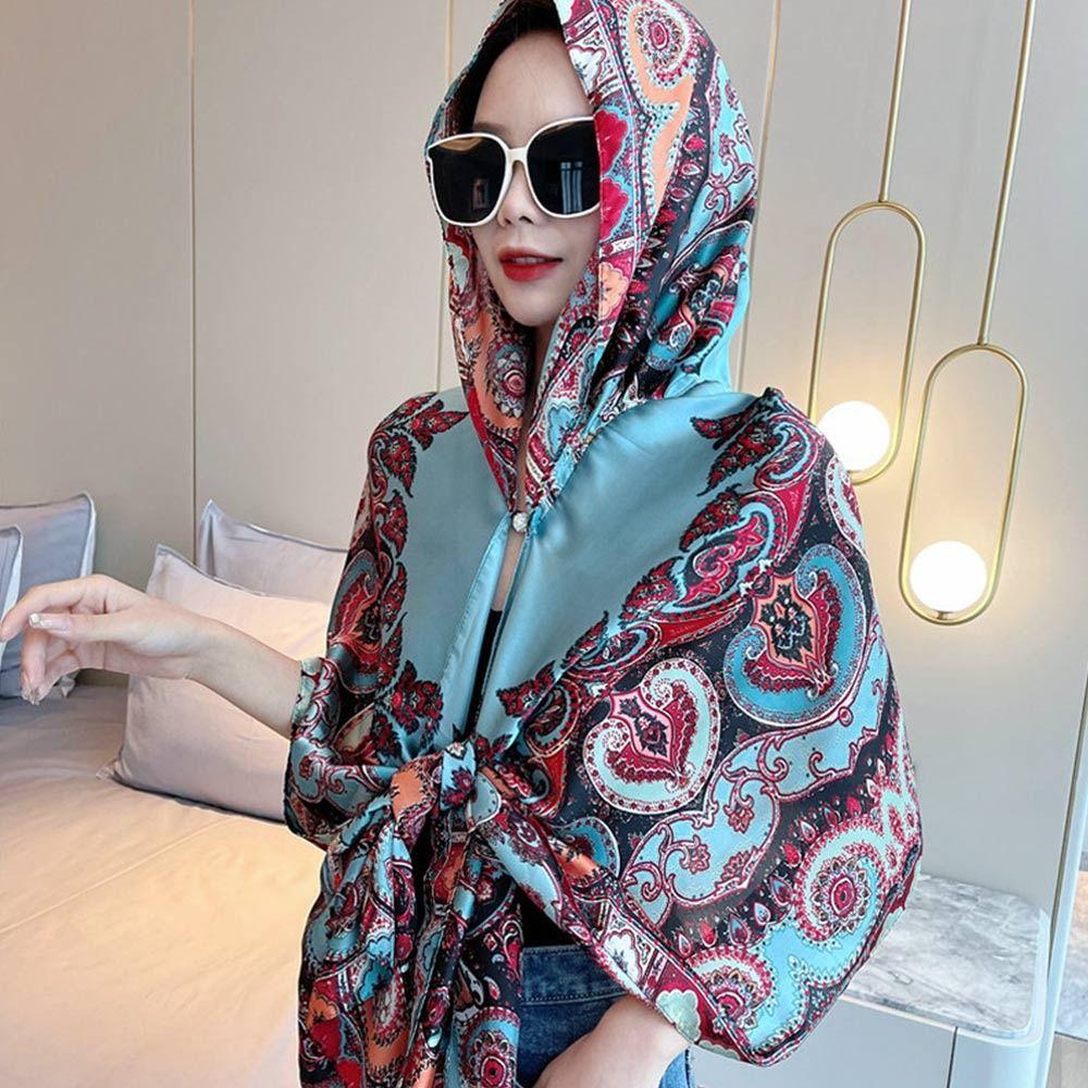 With Buckle Muslim Turban Sun-Resistant Headscarf Fashion Baotou Hat Women